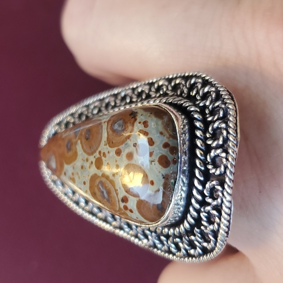 New Asteroid Jasper Silver Ring. - Picture 7 of 11